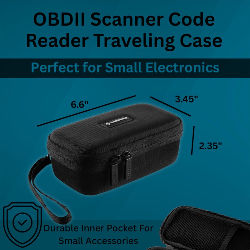 Caseling Hard Case- 6.5" Multi-Purpose Electronics Case for Travel- fits Autel AutoLink AL329 / AL319 Car Code Reader Scan Tool - EVA Protection Hard Shell Holder for Storage and Travel - Image 2